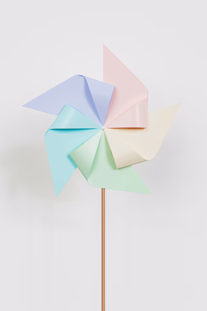 A collection of minimalist geometric shapes in black and white, arranged on a light background.